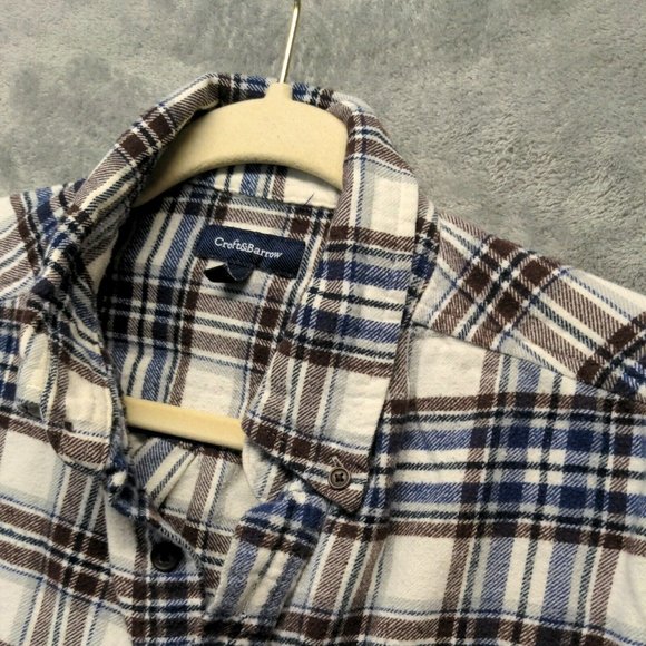 🍑CROFT & BARROW Men Flannel Shirt Winter Button-Down Pocket Casual Plaid MEDIUM - Picture 3 of 12